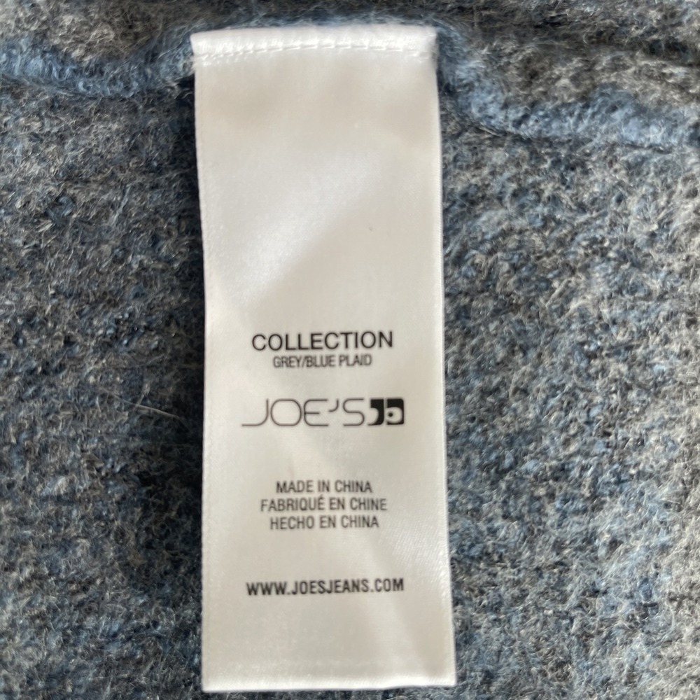 JOE'S Jeans Women's Gray Mid-Length Overcoat Open Front Pockets Size M - Picture 5 of 5